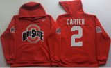 Ohio State Buckeyes Red #2 CARTER NCAA Hooded Sweatshirt