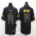 Nike Seattle Seahawks #14 D.K. Metcalf black gold throwback Color Rush Limited Jersey