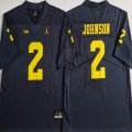 Michigan Wolverines #2 Will Johnson dark blue college football jerseys-PNS