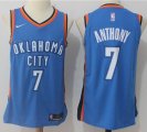 Nike Oklahoma City Thunder #7 Carmelo Anthony Association blue NBA Jersey