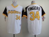 San Diego Padres 34 Rollie Fingers Throwback white mlb jersey