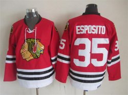 Tony Esposito Jersey #35 Chicago Blackhawks red hockey Jerseys