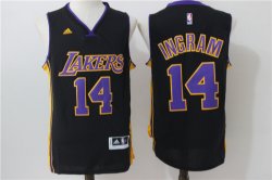 Los Angeles Lakers #14 Brandon Ingram black basketball jersey