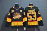 Adidas Vancouver Canucks #53 Bo Horvat black hockey jersey 50th -WL