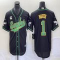 Nike Philadelphia Eagles #1 Jalen Hurts black baseball jerseys Joint name-BD 02