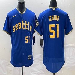 Nike Seattle Mariners #51 Ichiro Suzuki blue Flexbase Authentic Collection Jersey 02