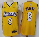 Los Angeles Lakers #8 Kobe Bryant Yellow nba basketball jersey city version-S8