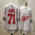 Adidas Detroit Red Wings #71 Dylan Larkin white hockey jersey-PD