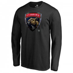 Men\'s Florida Panthers Fanatics Branded Black Midnight Mascot Long Sleeve T-Shirt