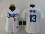 Women Nike Los Angeles Dodgers #13 Max Muncy white majestic baseball jerseys