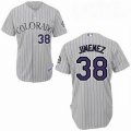 MLB Colorado Rockies 38# Troy Jimemez white jerseys