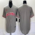 Nike Cincinnati Reds blank gray throwback majestic baseball jerseys -BD