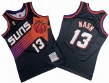 Phoenix Suns #13 Steve Nash black throwback nba basketball jersey-XD