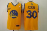 Nike Golden State Warriors #30 Stephen Curry yellow NBA basketball jersey