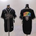 Nike Oakland Raiders black baseball jerseys Joint name-BD 04