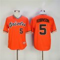 Baltimore Orioles #5 Brooks Robinson Throwback Orange MLB Jerseys