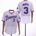 Atlanta Braves Dale Murphy 3# white throwback baseball jerseys