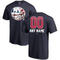 Men's New York Islanders Fanatics Branded Navy Personalized Name and Number Banner Wave T-Shirt