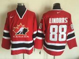 2002 Olympic Version #88 Eric Lindros Red Black NHL Throwback Jerseys