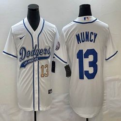 Nike Los Angeles Dodgers #13 Max Muncy white majestic baseball Jerseys Joint name -BD 01