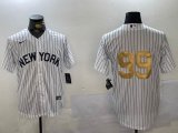 Nike New York Yankees #99 Aaron Judge White fashion majestic baseball Jersey-BD 02