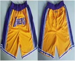 Nike Los Angeles Lakers yellow nba basketball shorts