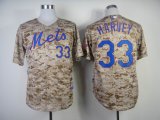 New York Mets #33 Matt Harvey gray camo mlb jerseys