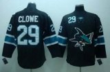 NHL San Jose Sharks #29 CLOWE Black Jerseys