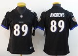 Women Baltimore Ravens #89 Mark Andrews black nike Color Rush Limited Jersey