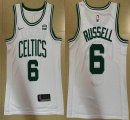 Nike Boston Celtics #6 Bill Russell white nba basketball jersey-XD