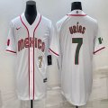 2023 World Cup Mexico #7 Julio Urias white majestic baseball jerseys 13