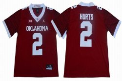 Oklahoma Sooners #2 Jalen Hurts red New College Football Jersey-GLT