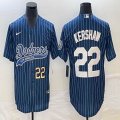 Nike Los Angeles Dodgers #22 Clayton Kershaw blue majestic baseball Jerseys Joint name -BD 05