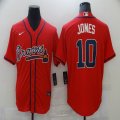 Nike Atlanta Braves #10 Chipper Jones red majestic baseball jerseys-BD