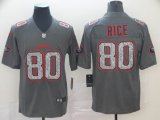 Nike 49ers #80 Jerry Rice gray fashion Color Rush Limited Jersey