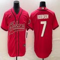 Nike Atlanta Falcons #7 Bijan Robinson red NFL and MLB Baseball jerseys Joint name-BD