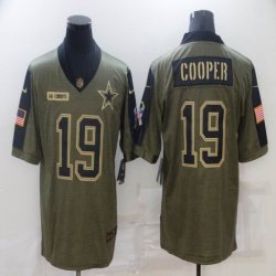 Nike Dallas Cowboys #19 Amari Cooper green 2021 Salute to Service Limited Jersey