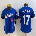 Women Los Angeles Dodgers #17 Shohei Ohtani Nike blue baseball Jersey -BD 02