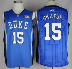 Duke Blue Devils Jahlil Okafor #15 ACC Patch NCAA Authentic Basketball Performance Jersey - Duke Blue