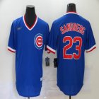 Nike Chicago Cubs #23 Ryne Sandberg blue throwback MLB baseball Jersey-BD