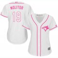 2017 Women Toronto Blue Jays #19 Paul Molitor white majestic mlb jersey