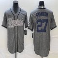 Nike New York Yankees #27 Giancarlo Stanton Hemp grey majestic baseball Jersey Joint name 02