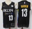 Nike Brooklyn Nets #13 James Harden black nike NBA basketball Jerseys city version-S8