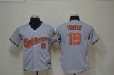 Baltimore Orioles DAVIS 19# kids gray mlb jerseys