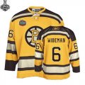 2013 NHL Stanley Cup Boston Bruins 6 Dennis Wideman yellow jersey