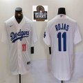 Nike Los Angeles Dodgers #11 Miguel Rojas white majestic baseball jerseys 01