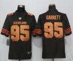 Nike Cleveland Browns 95 Garrett Navy Brown Color Rush Limited Jersey