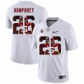 Custom Alabama Crimson Tide #26 Marlon Humphrey white fashion college football jersey