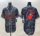 Nike Baltimore Orioles blank grey camo MLB Baseball jerseys Joint name-BD 06