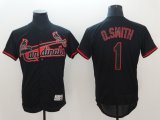 St.Louis Cardinals #1 Ozzie Smith black Flexbase Authentic Collection Jersey